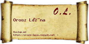 Orosz Léna névjegykártya